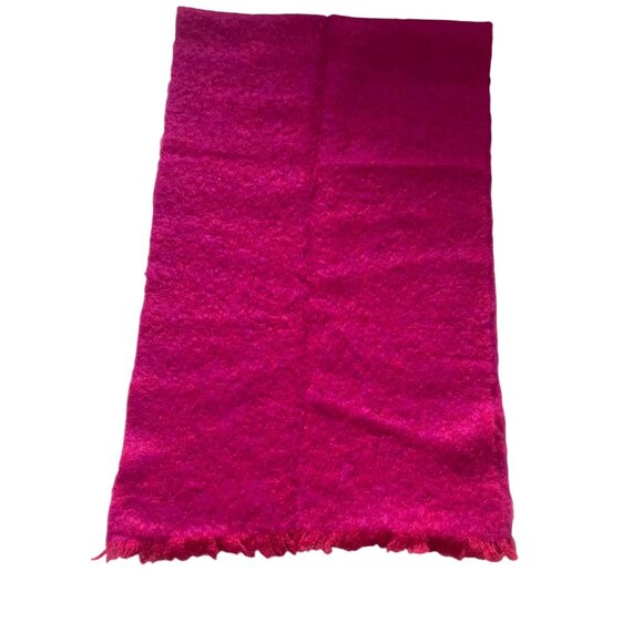 Hemmings Mohair & Wool Handwoven Wrap Bright Pink Made In Ireland - Picture 7 of 7